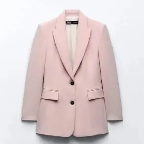 Fitted Zara Blazer in Light Blush Pink from - Picture 2 of 4